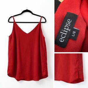 ❤️ Eclipse Burnt Orange/Red Camisole Tank – Size Large